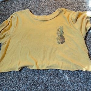 shot sleeve crop top